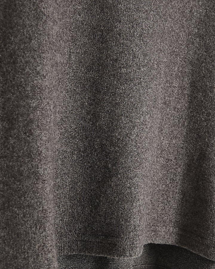 Brown Cosy Cape Top