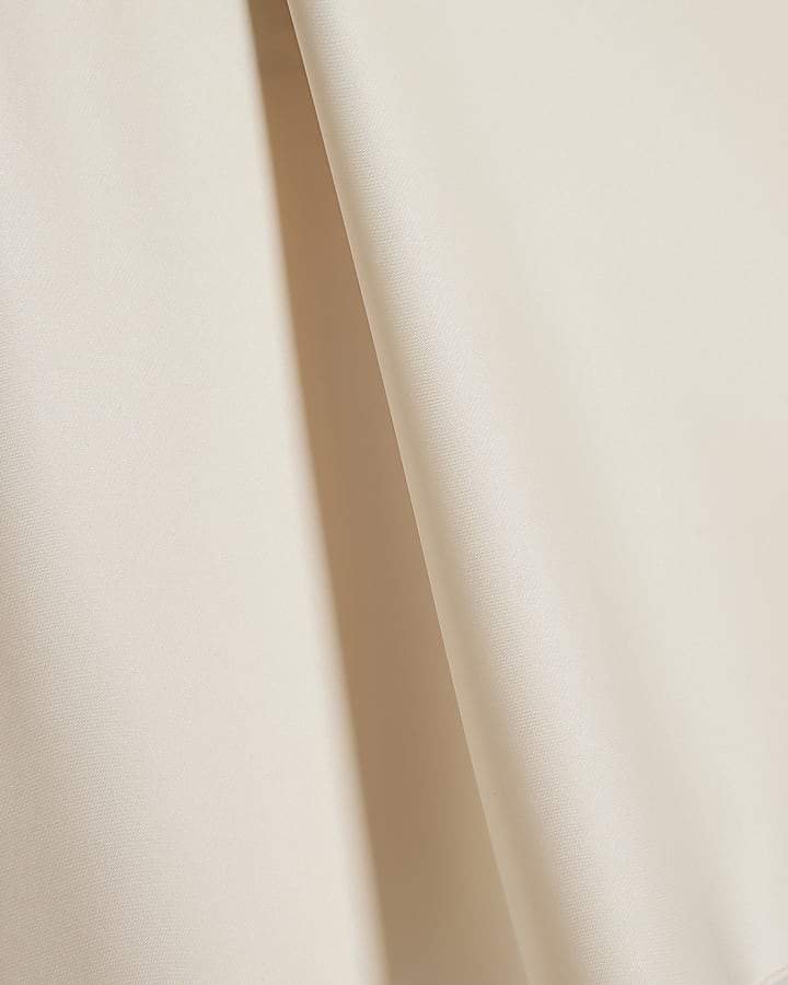 Cream Satin Bias Maxi Skirt