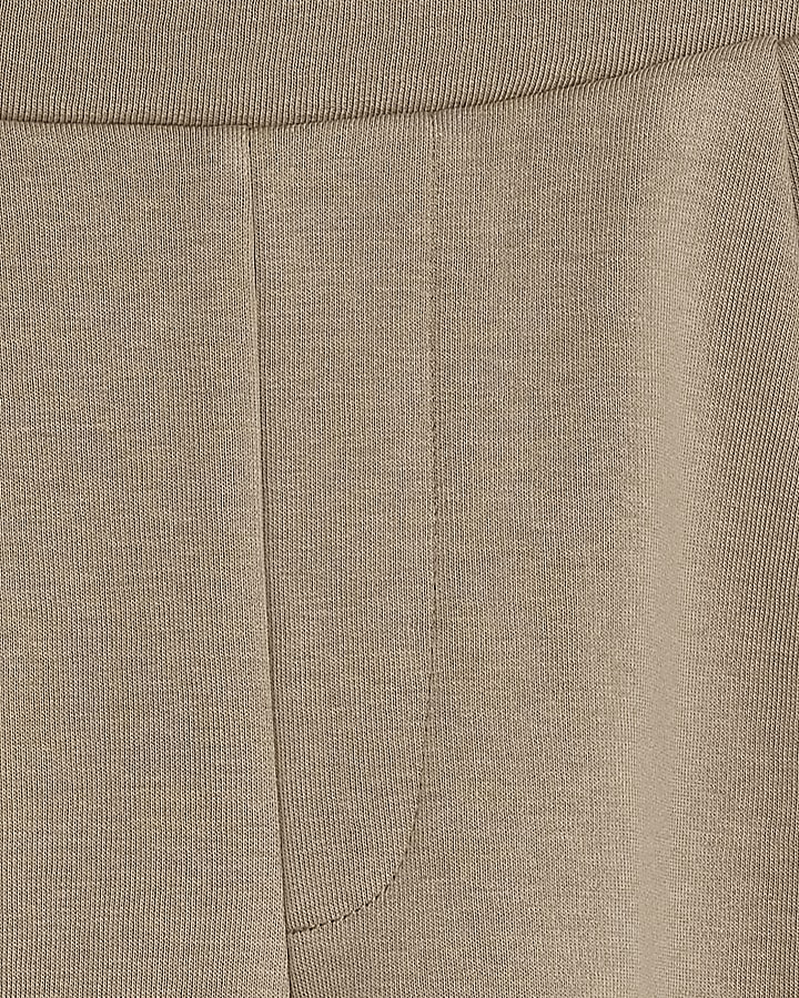 Beige Barrel Leg Joggers