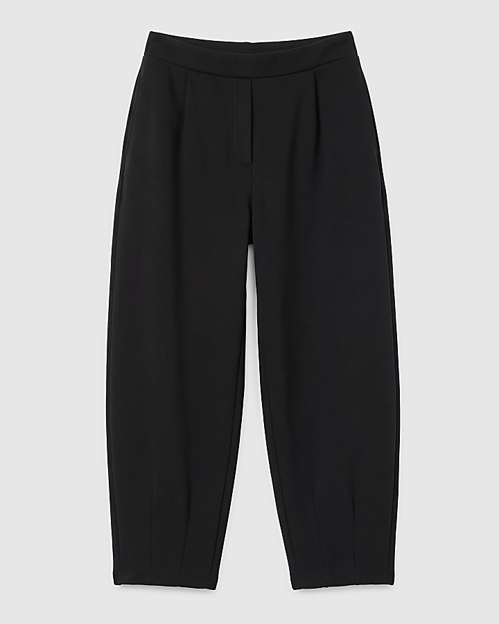 Black Barrel Leg Joggers