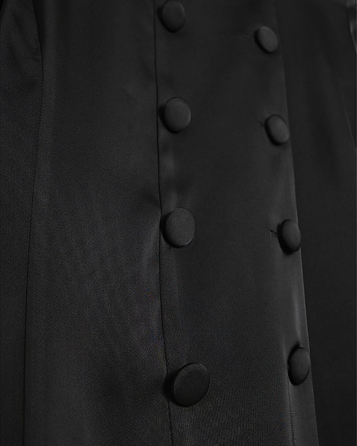 Black Military Button Shirt