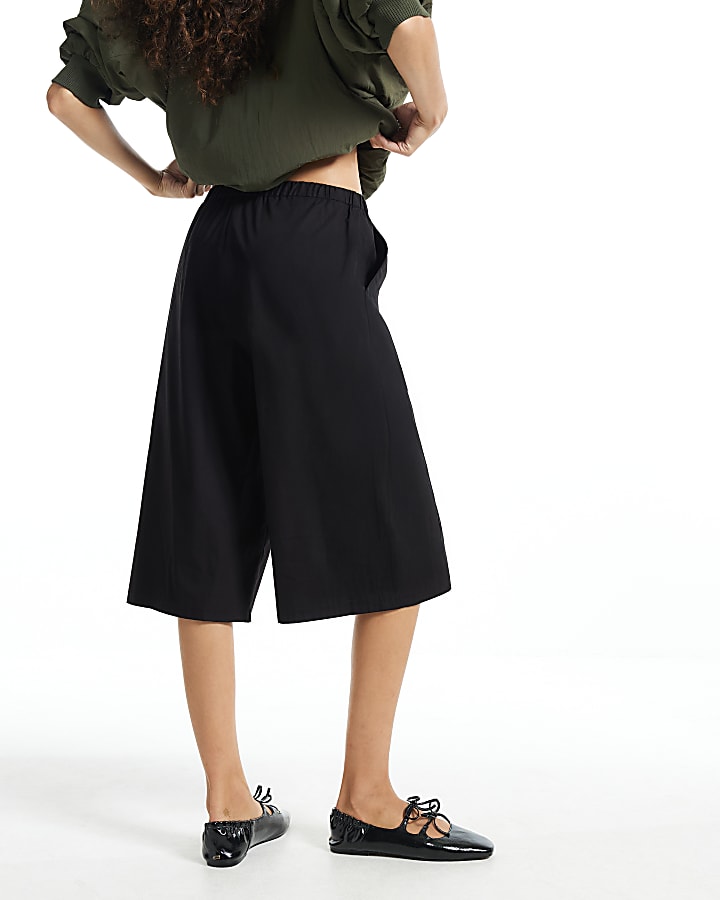 Black Poplin Culottes