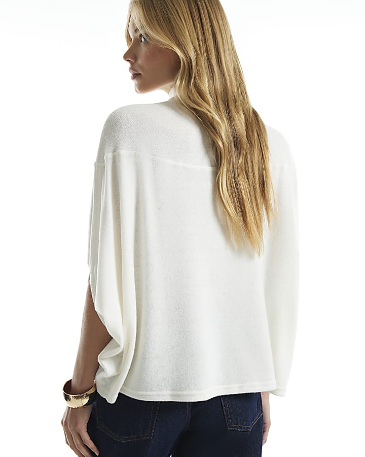 Cream Cosy Cape Top