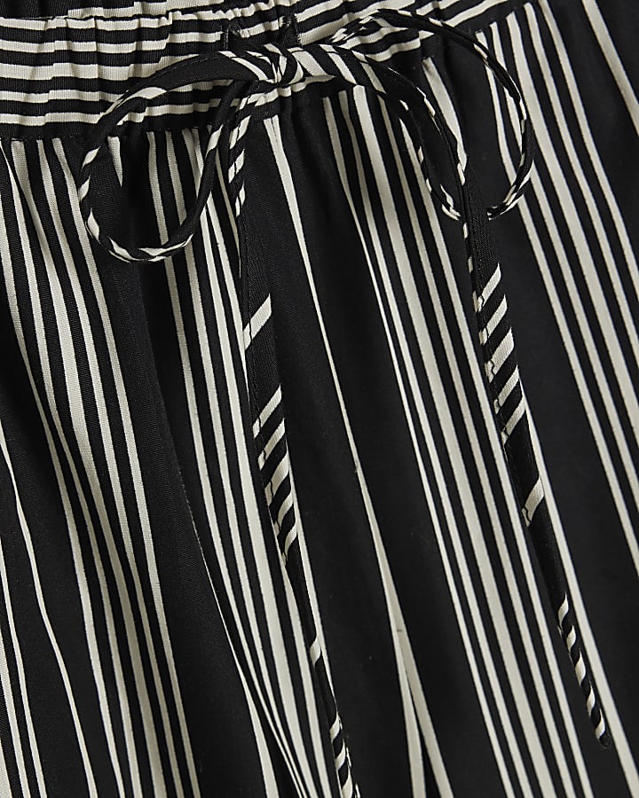 Black Stripe Poplin Culottes