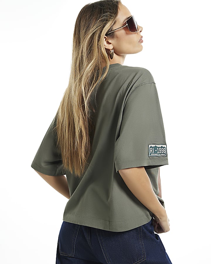 Khaki Varsity Badge T-Shirt