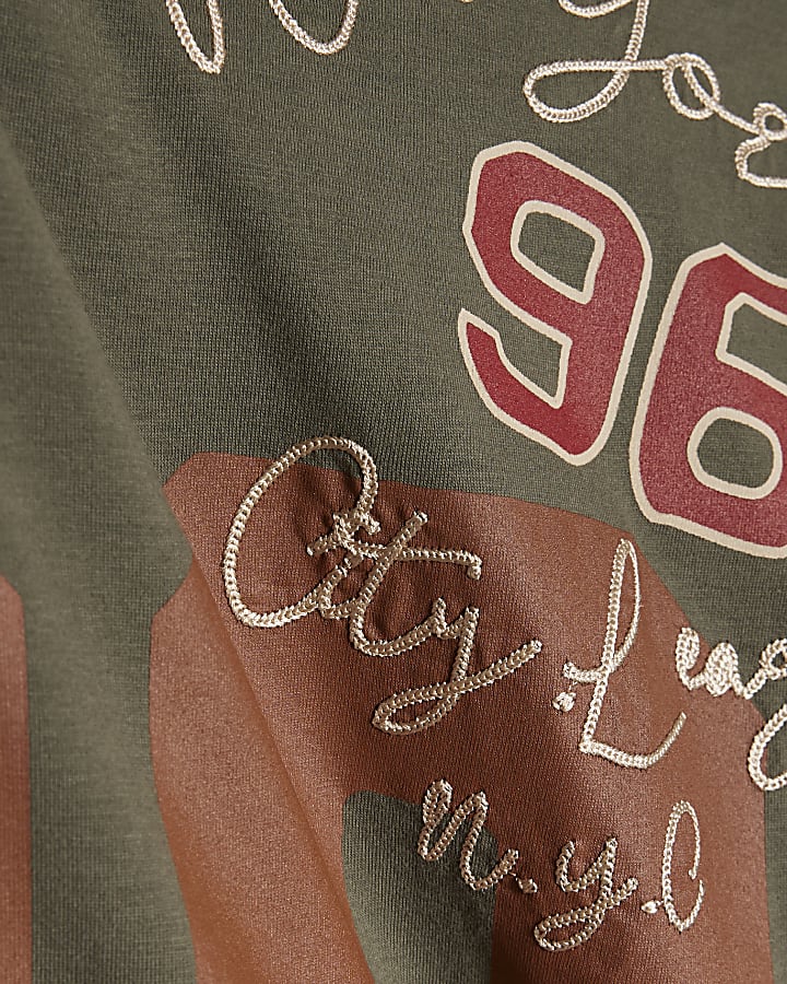 Khaki Varsity Badge T-Shirt