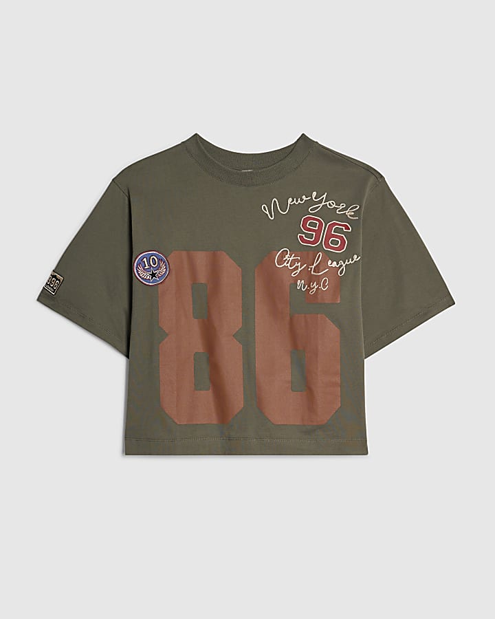 Khaki Varsity Badge T-Shirt