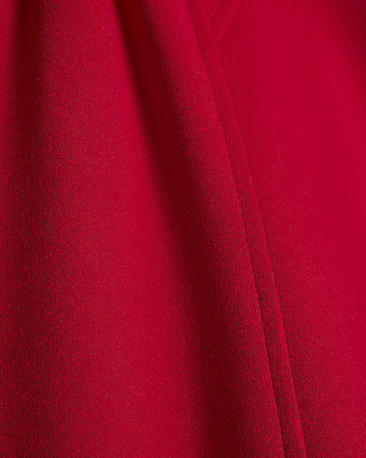 Red Cap Sleeve Mini Bodycon Dress