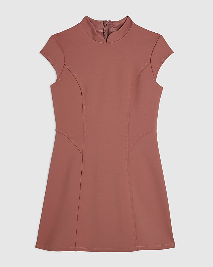 Petite Pink Cap Sleeve Mini Dress