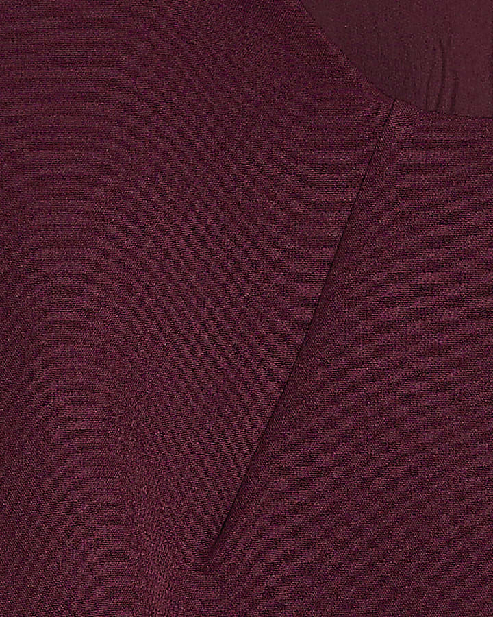 Burgundy Lace Trim Playsuit