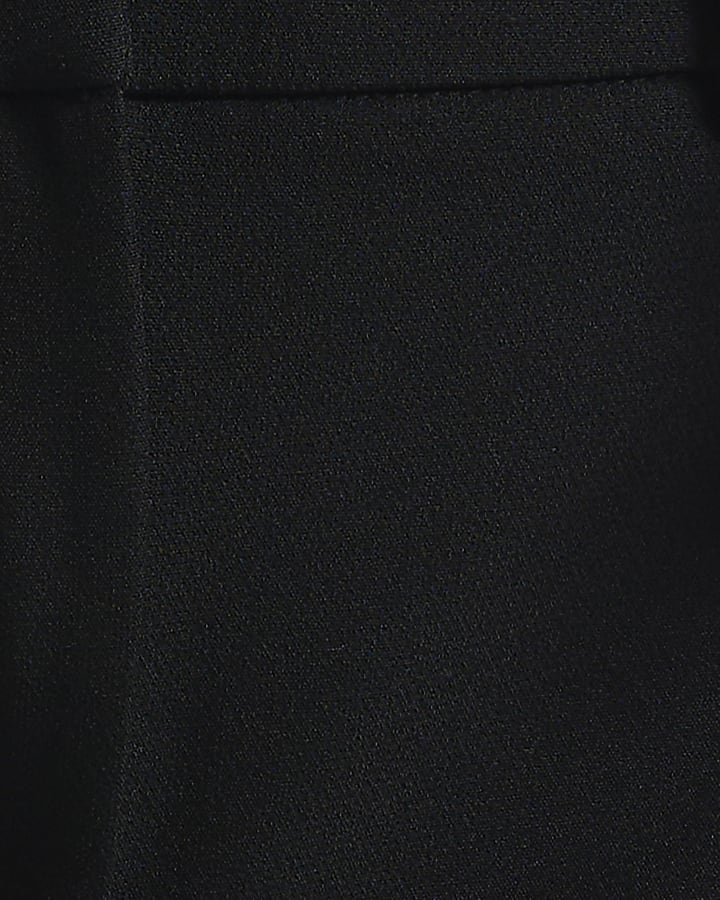 Black Side Split Flare Trousers