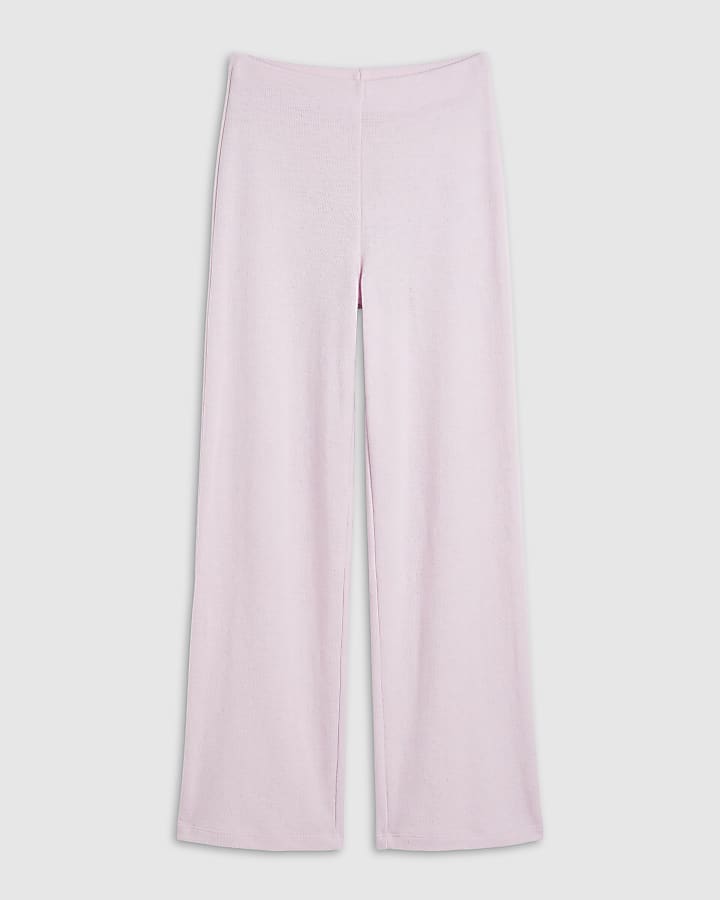 Pink Cosy Wide Leg Trousers