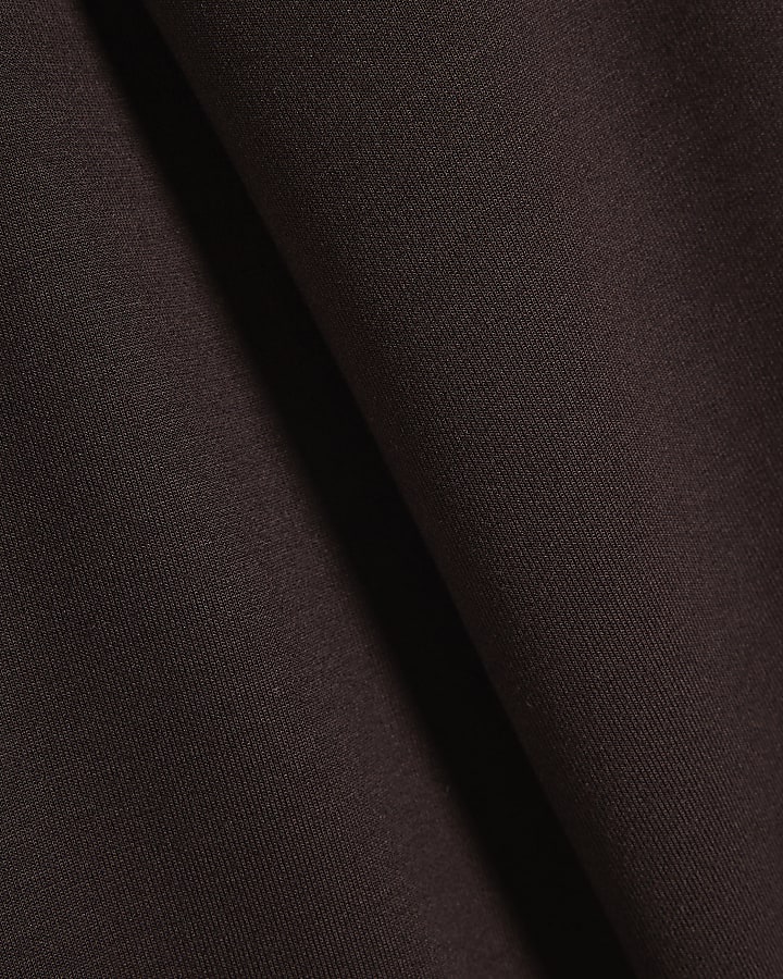 Brown Premium Cut Out Shoulder Sweatshirt