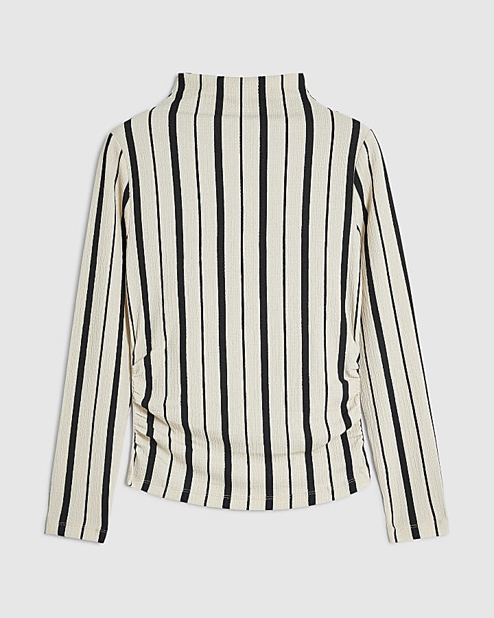 Petite Black Stripe Top