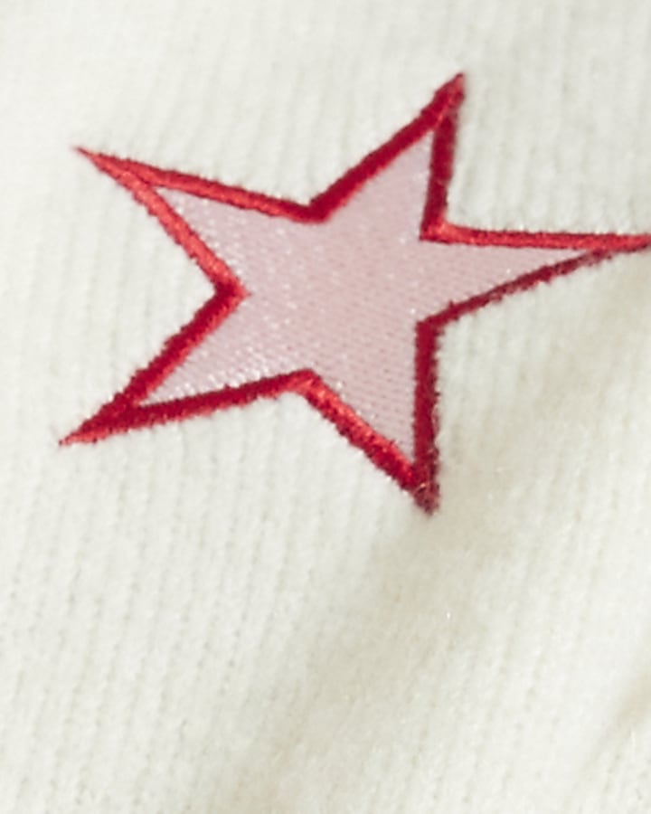 Cream Multi Colour Star Jumper