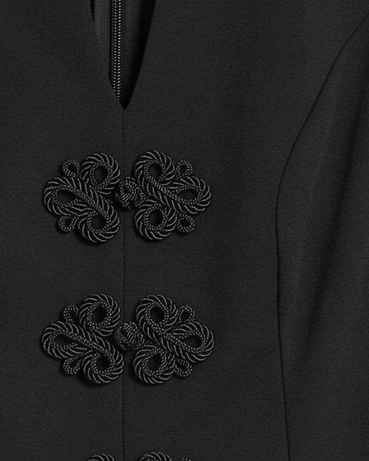 Black Frogging Trim Playsuit