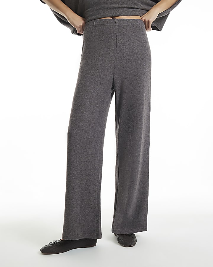 Brown Wide Leg Cosy Trousers