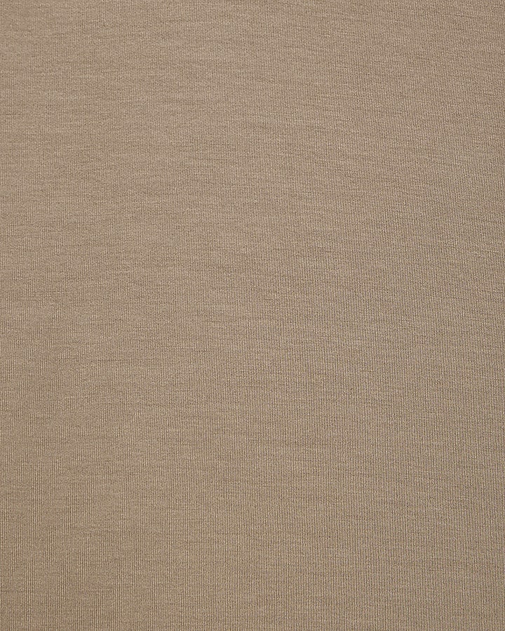 Beige Premium Long Sleeve Polo Shirt