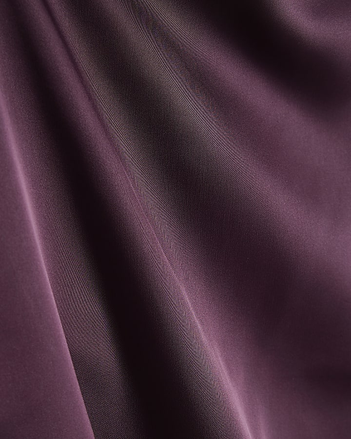 Purple Asymmetrical Cape Playsuit