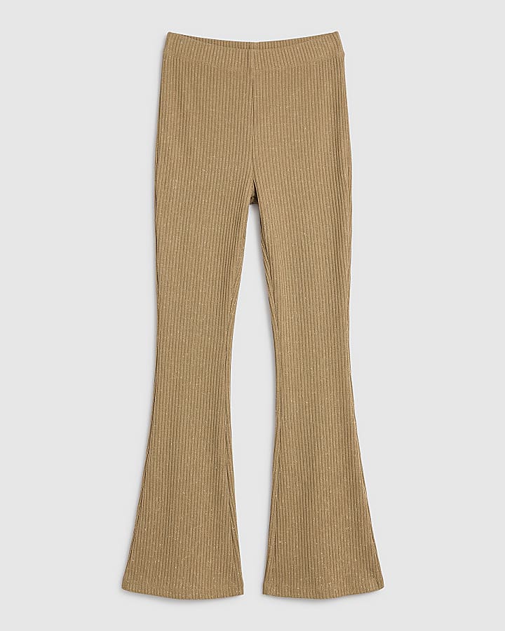 Gold Glitter Kickflare Trousers
