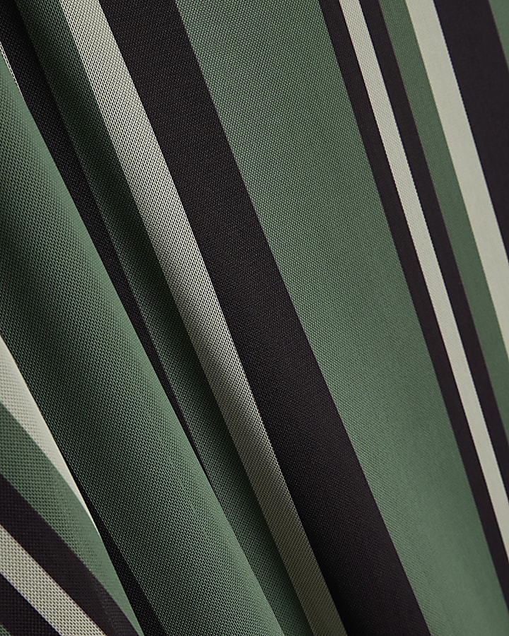 Green Stripe Maxi Skirt