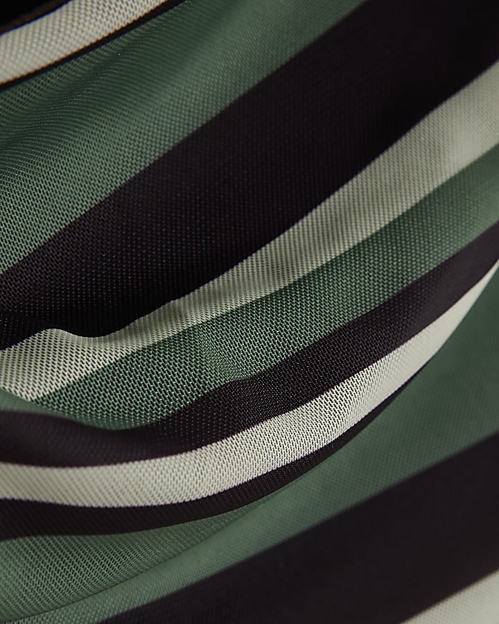 Green Stripe Drape Top