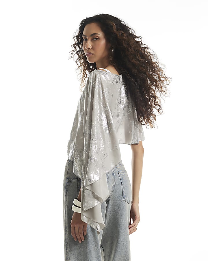 Silver Asymmetric Cape