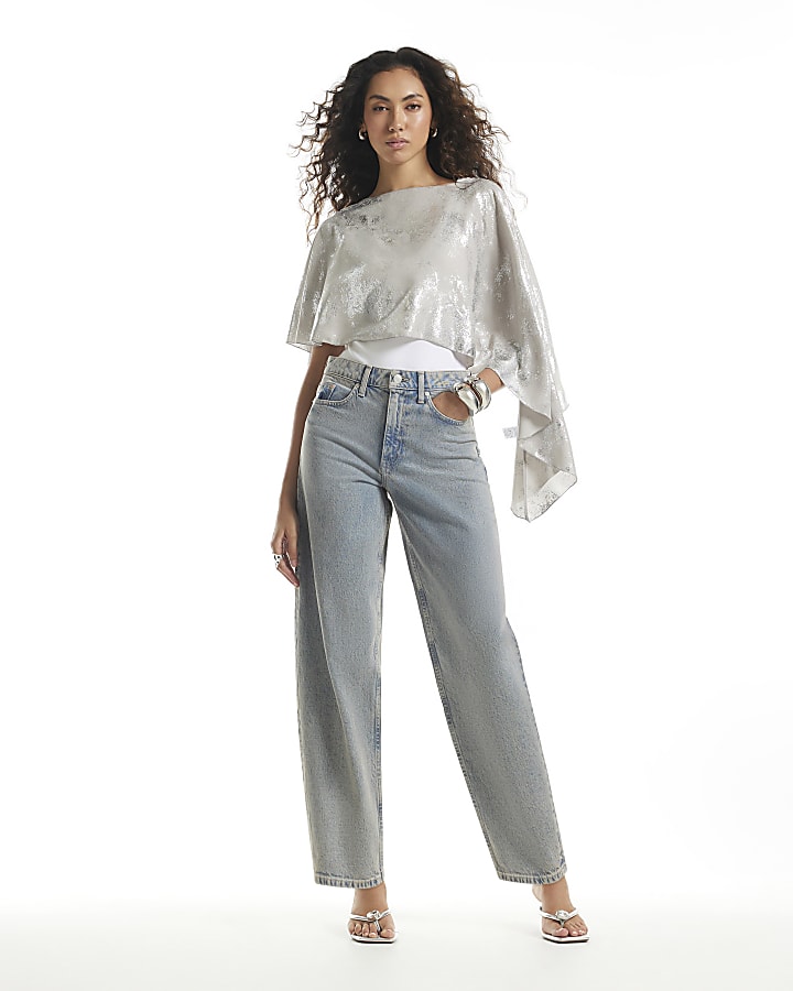 Silver Asymmetric Cape