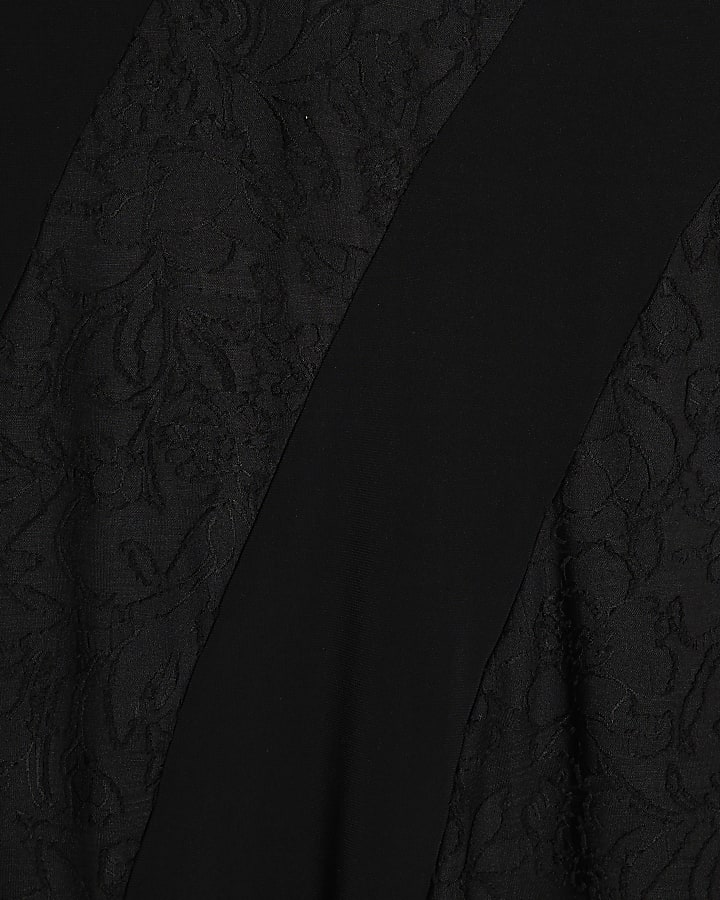Black Burnout Devore Sleeveless Maxi Dress
