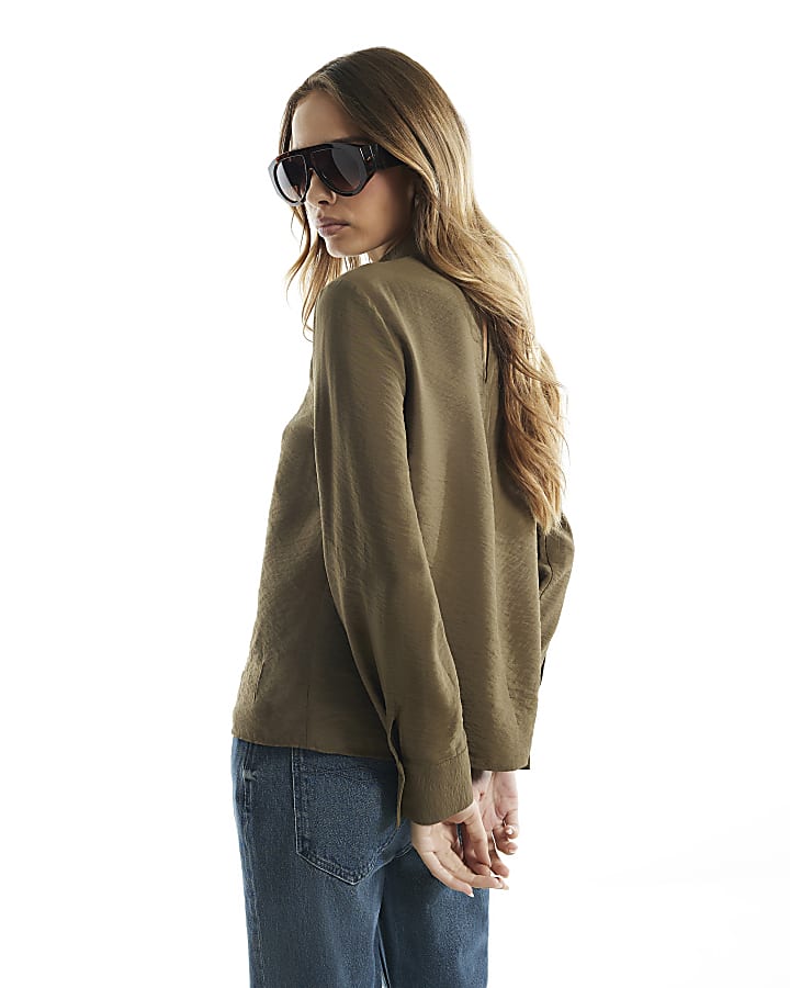 Khaki Military Frogging Blouse