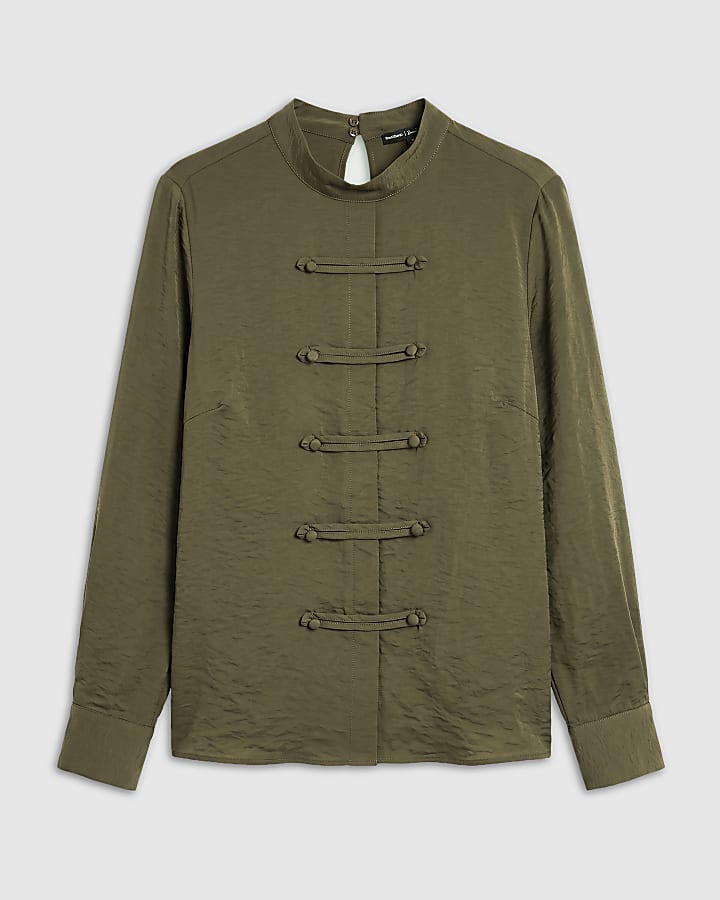 Khaki Military Frogging Blouse