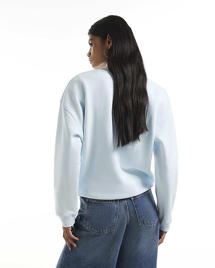 Blue Gingerbread 3D Bow Sweatshirt