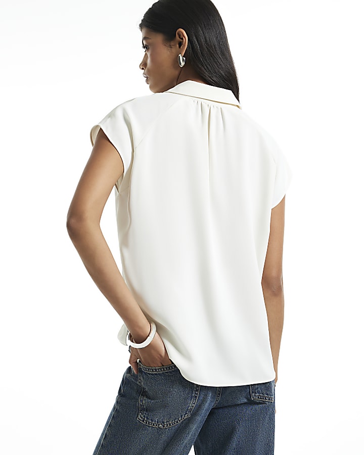 Cream Short Sleeve Shirt