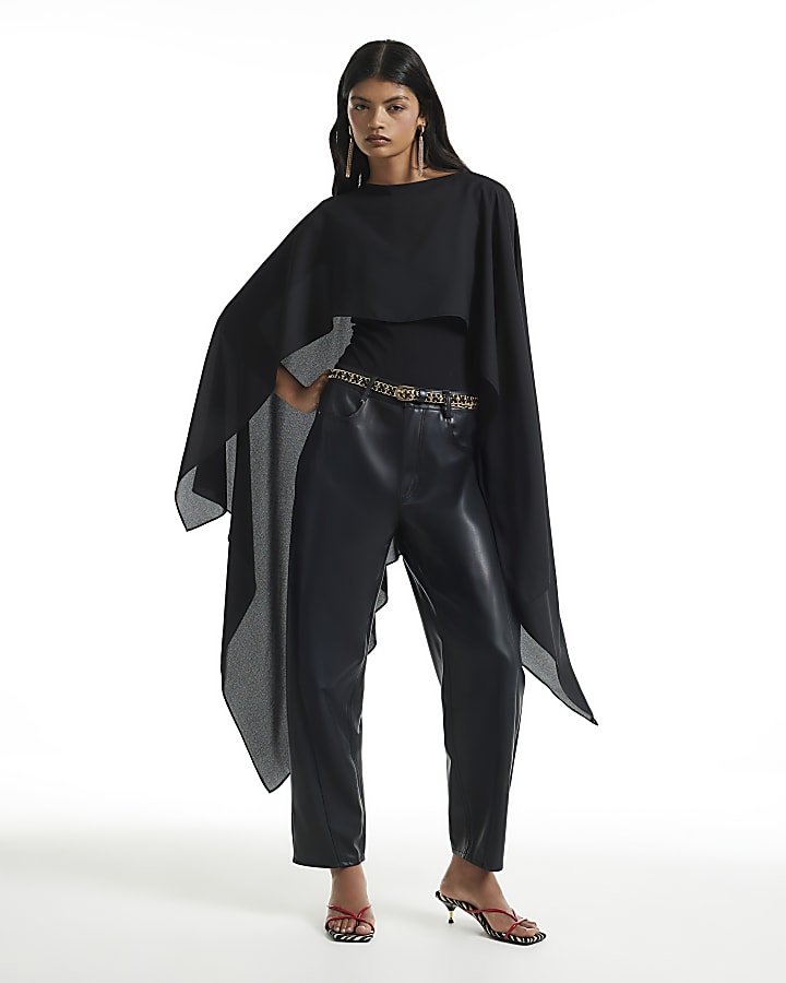 Black Sheer Floaty Cape