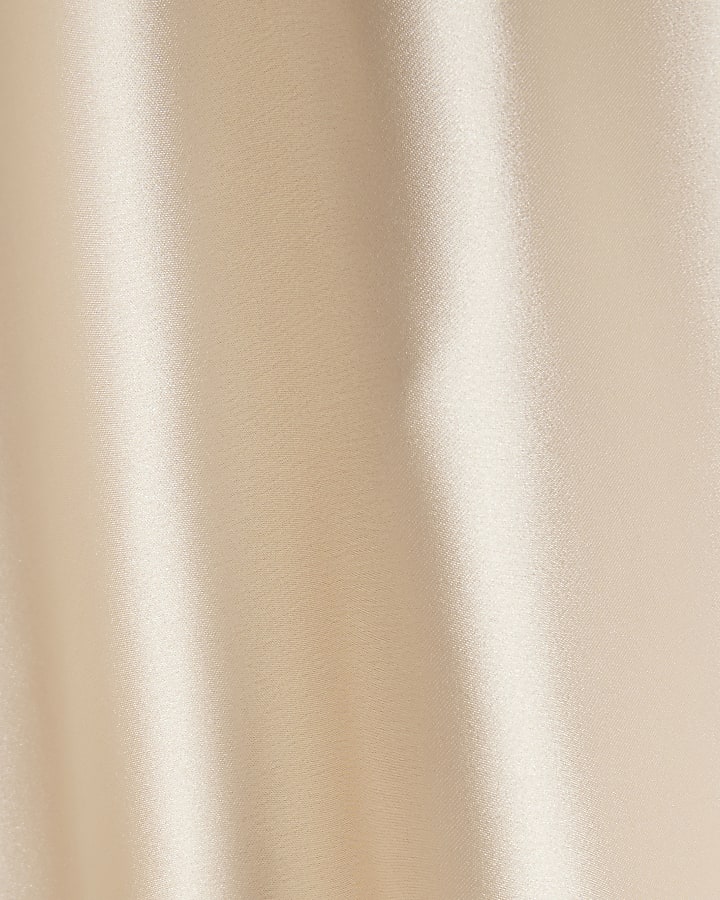 Beige Satin Waterfall Cape