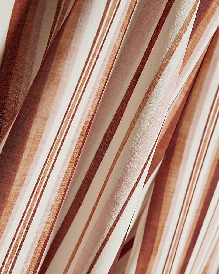Pink Stripe Wide Leg Trousers