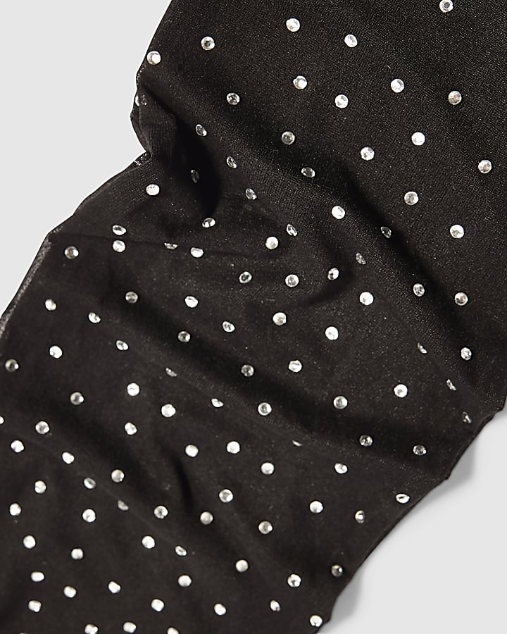 Black Diamante Tights