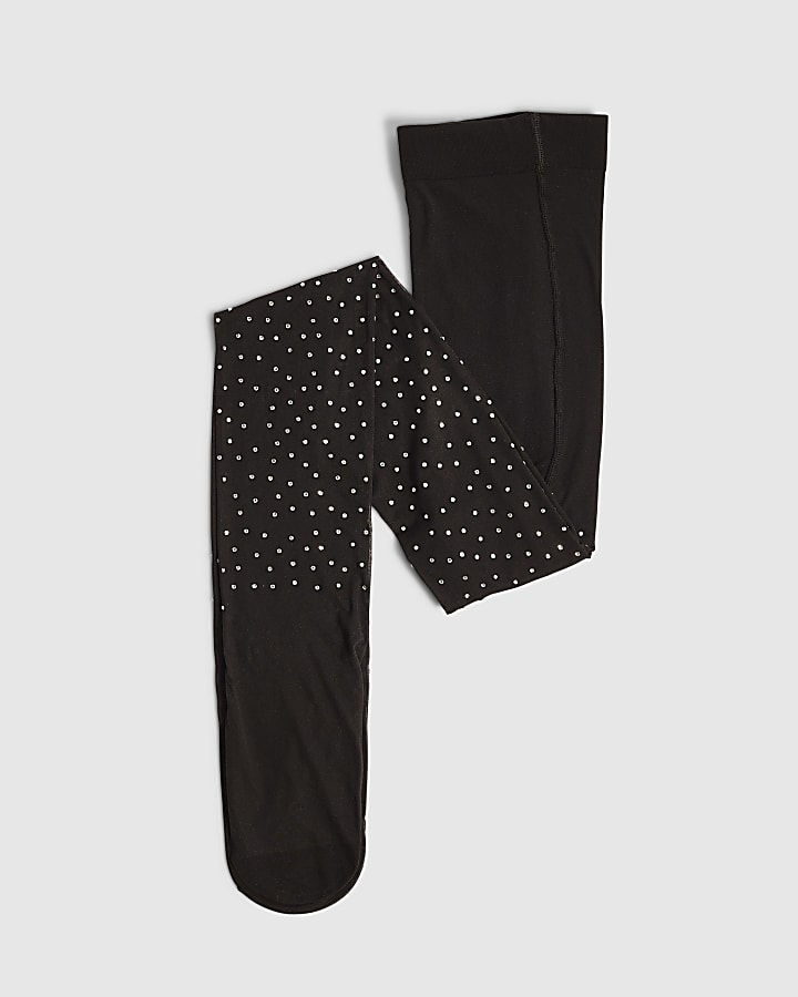 Black Diamante Tights