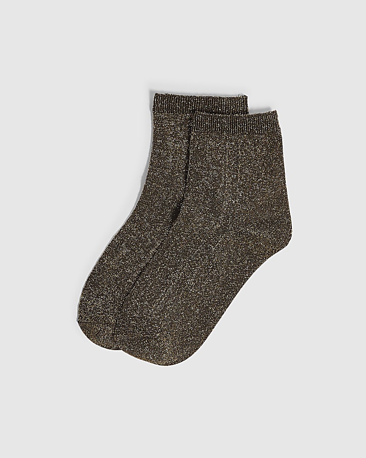 Gold Glitter Socks
