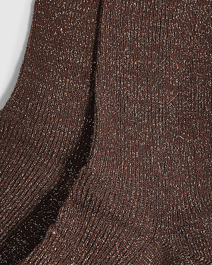 Bronze Glitter Socks