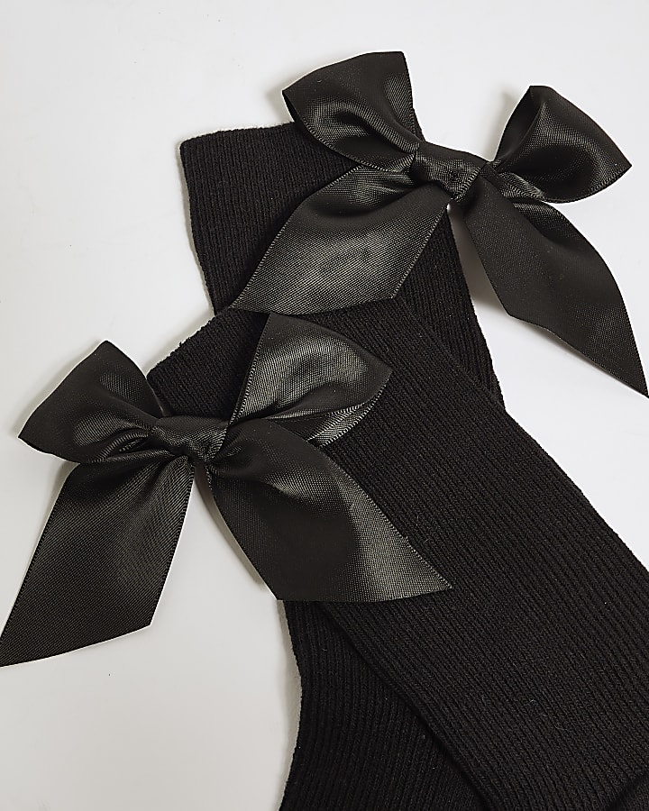 Black Bow Socks