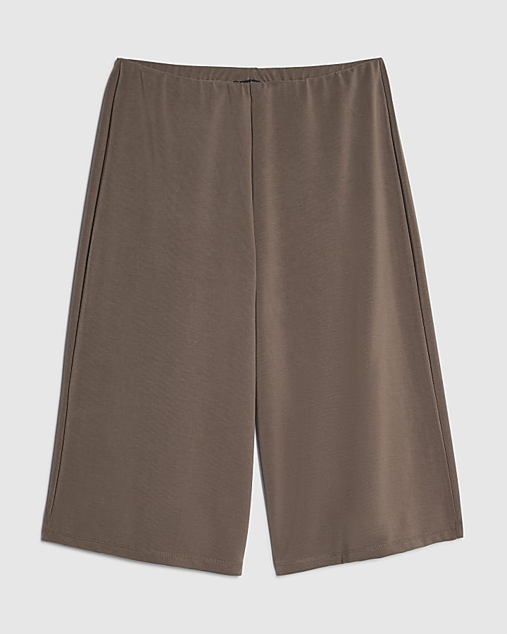 Brown Soft Touch Jersey Jorts