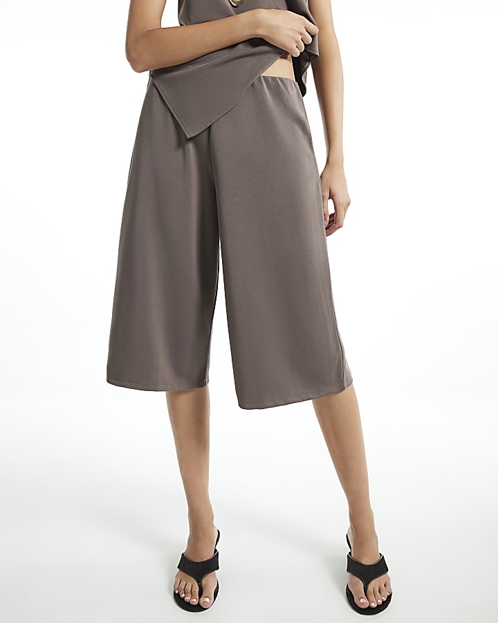 Brown Soft Touch Jersey Jorts