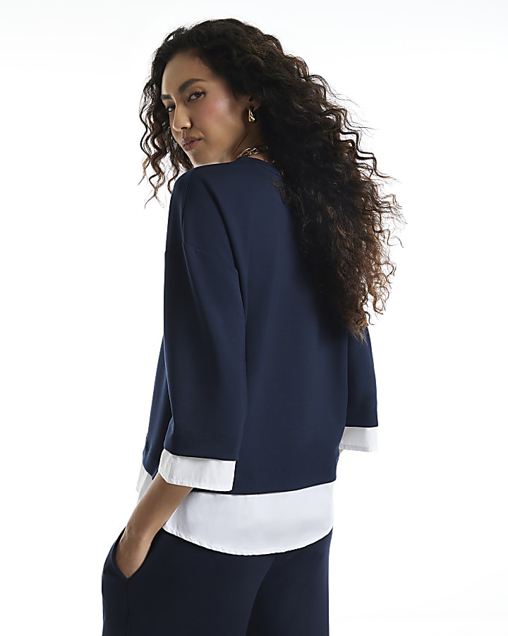 Navy Premium Long Sleeve Sweatshirt