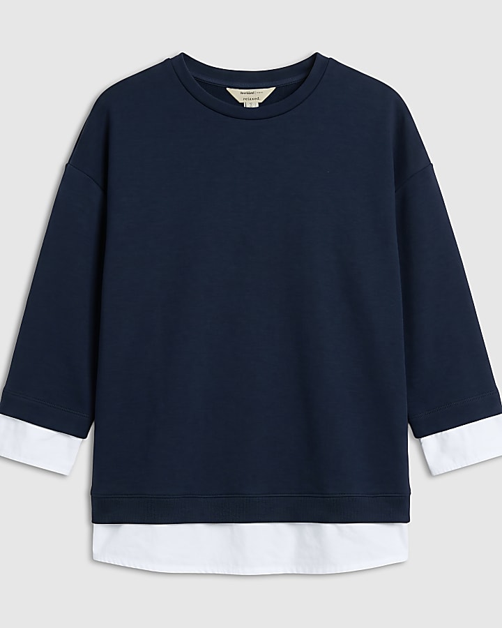 Navy Premium Long Sleeve Sweatshirt