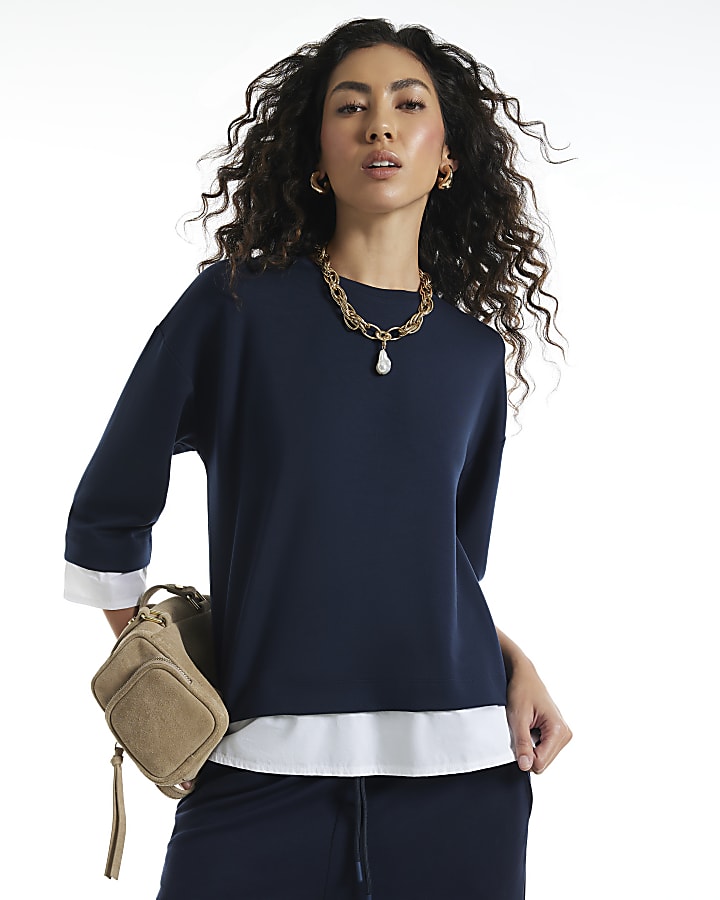 Navy Premium Long Sleeve Sweatshirt