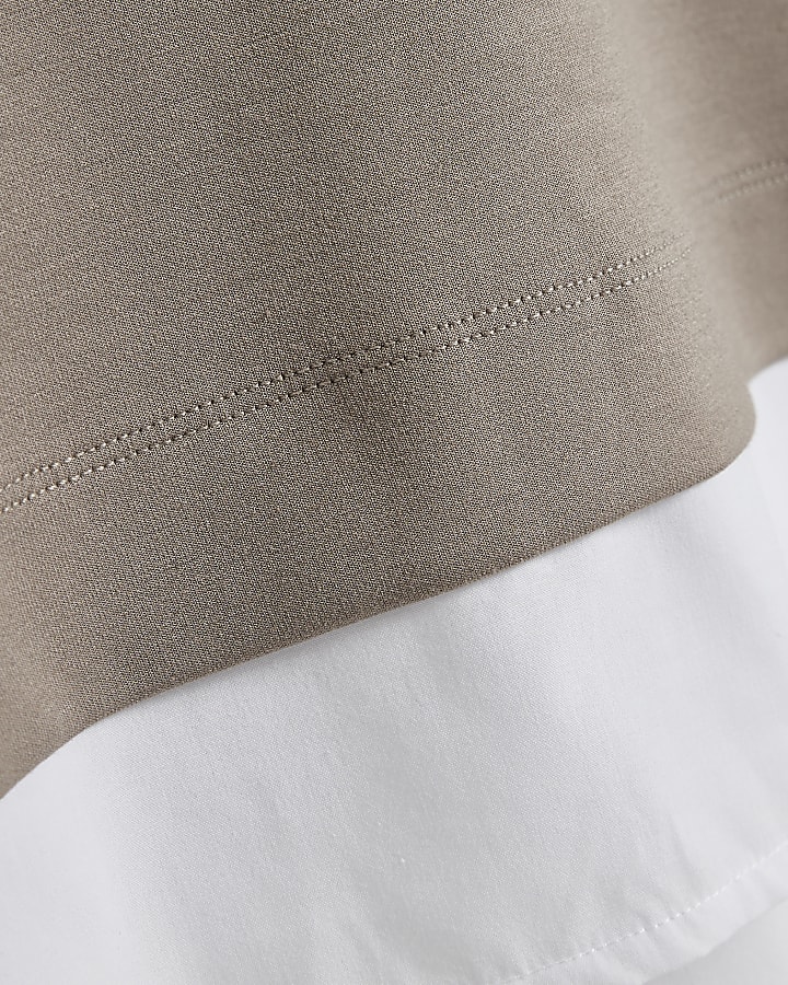 Beige Premium Hybrid Layered Sweatshirt