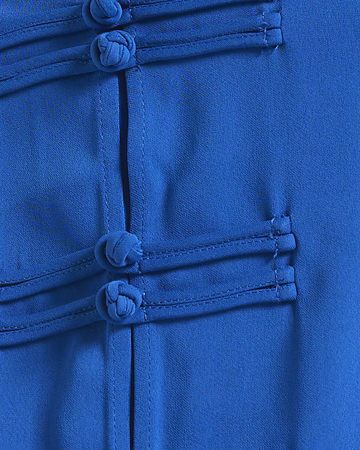 Blue Frogging V Neck Shirt 