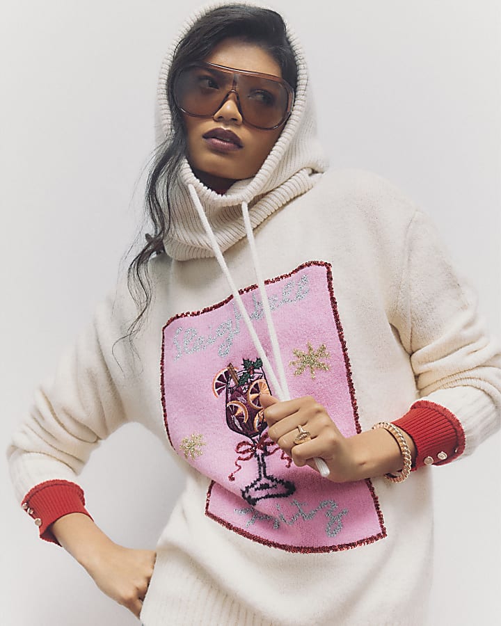 Cream Sleighbell Spritz Xmas Jumper