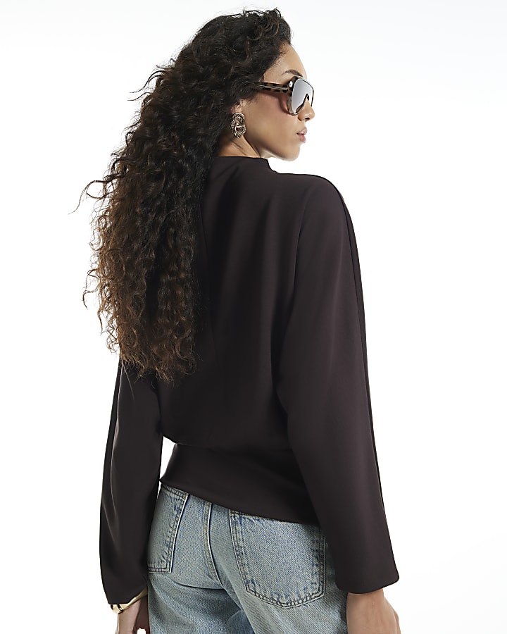 Brown Premium Banded Hem Sweatshirt
